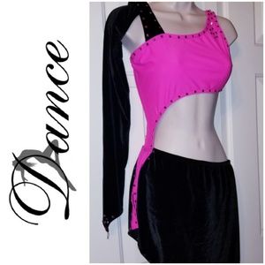 Gorgeous Pink & Black Dance Costume